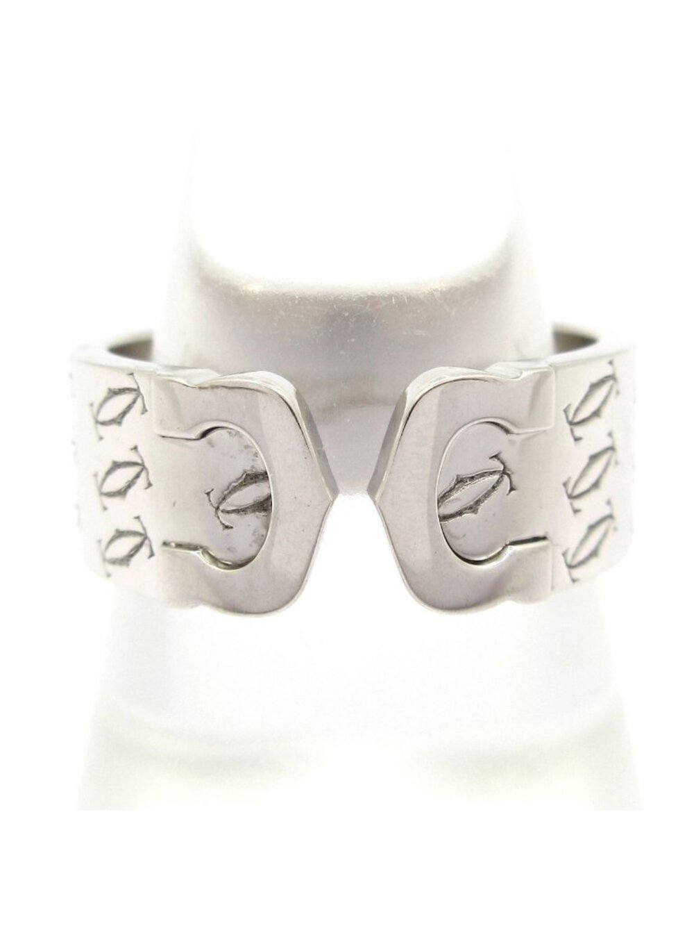 Cartier Ring 58 2C 18k White Gold Christmas Limited - Picture 1 of 11